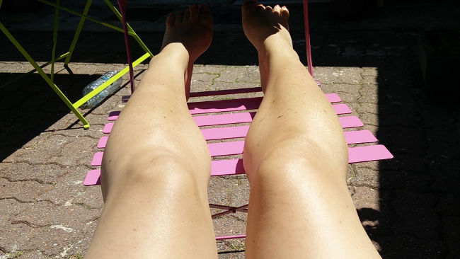 jambes bronzées