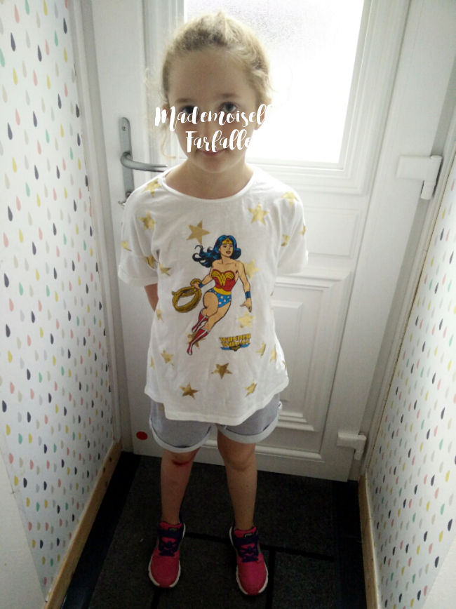 t-shirt fille Wonderwoman