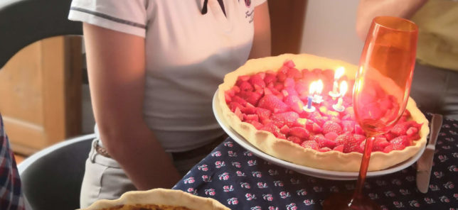 tarte aux fraises d'anniversaire
