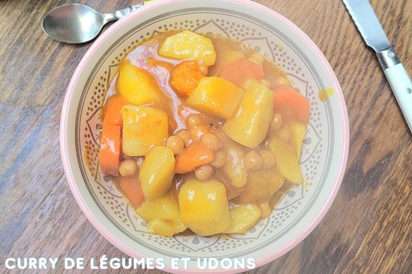 curry de légumes et udons