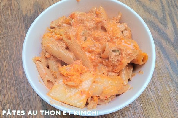 pâtes au thon et kimchi